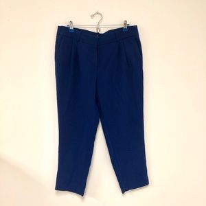 J. Crew Factory cobalt blue cropped slacks